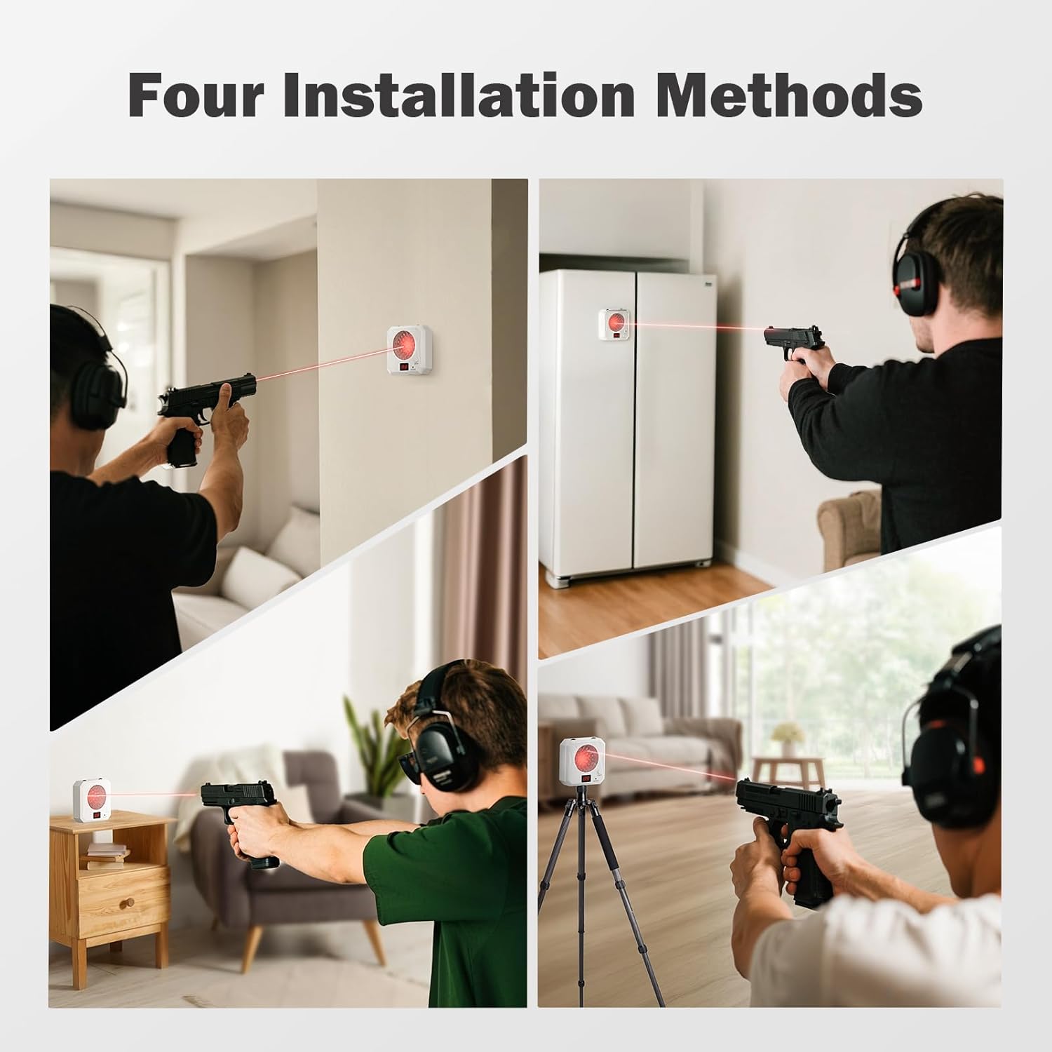 Vstranics 9mm Training Cartridge and Target Kit Dry Fire Training System Portable Rechargeable Electronic Target with 5 Difficulty Grade for Shooting Training - Image 3