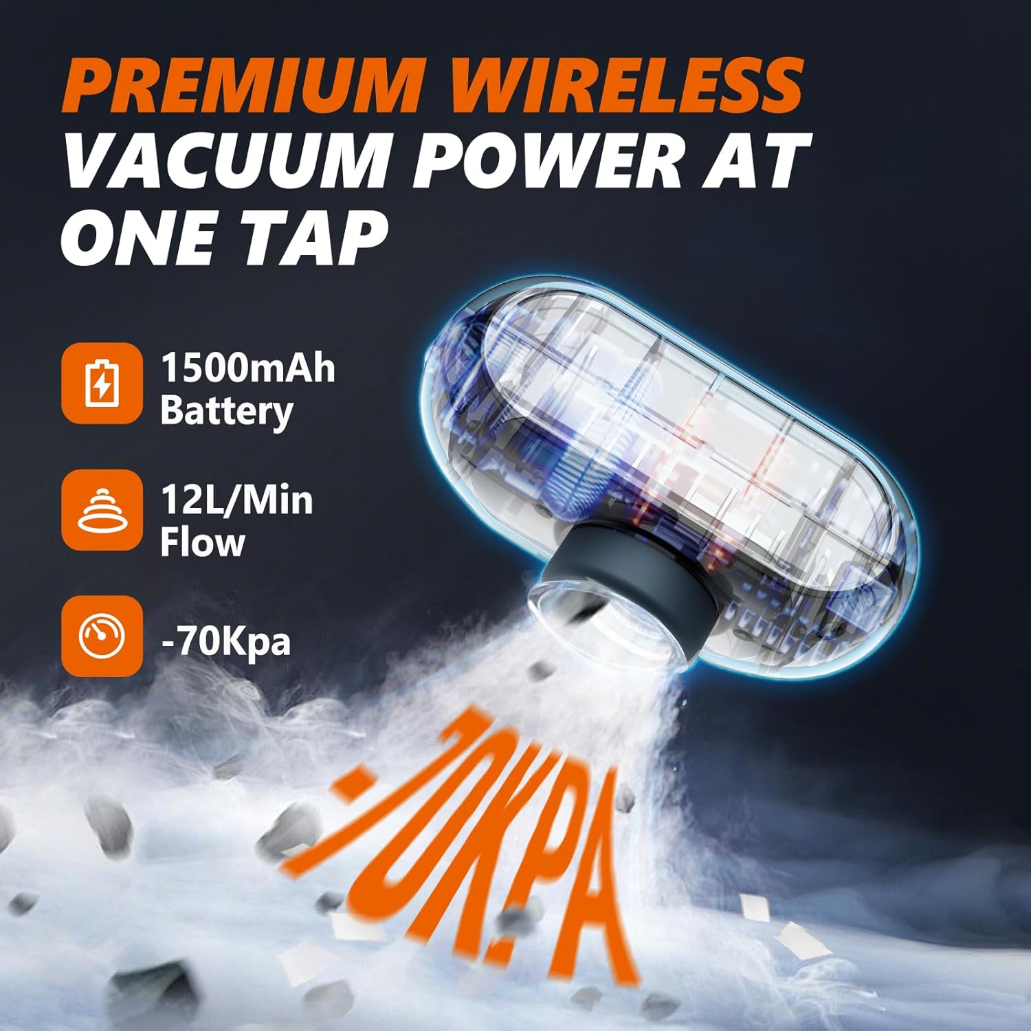 Travel Vacuum Bags with Wireless Pump, 15 Pack Vacuum Storage Bags with Powerful -70KPa Suction, for Maximum Compression in Luggage, Suitcase, Travel and Home Use for Clothes and Blankets, White - Image 2