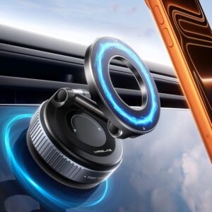 MRGLAS 2026 Upgraded Phone Holders for Your Car, Magsafe Car Mount Ultra Magnetic, 360° Adjustable Vacuum Suction Car Phone Mount, Car Truck Accessories for Men Women for iPhone 17 Pro Max Car Dash