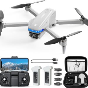 GPS Drones with Camera for Adults 4K, Brushless Motor FPV Drone with Auto Return, Follow Me,Tap Fly & Circle Fly, Under 249g, 46 Mins Flight, Foldable Drone for Adults Beginners